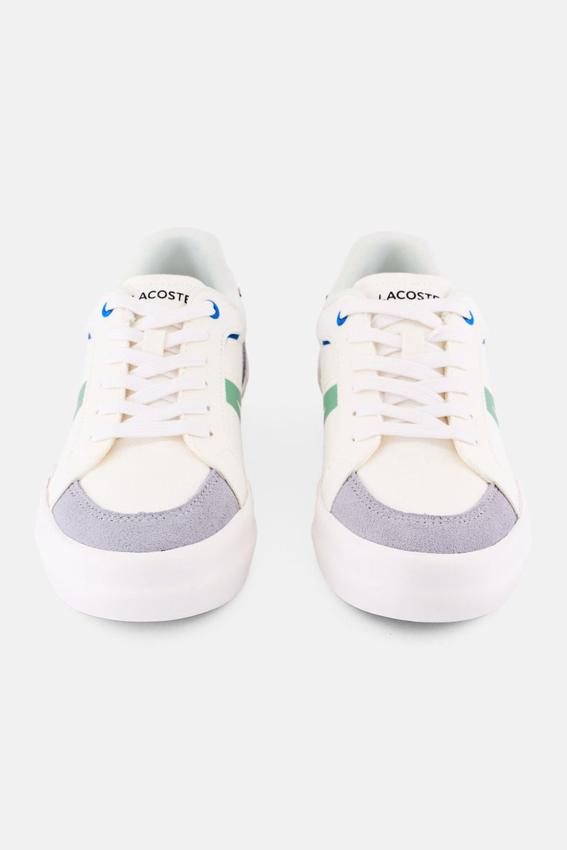 LACOSTE Women Vulcanized Brand Logo Lace Up Shoes, Multicolor - Image 2